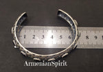 Bracelet Sterling silver 925 Cuff with natural onyx