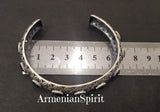 Bracelet Sterling silver 925 Cuff with natural onyx