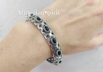 Bracelet Sterling silver 925 Cuff with natural onyx