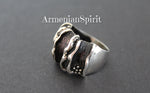 Black Silver 925 jewelry Lab pearl Earrings and Ring SET