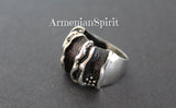 Black Silver 925 jewelry Lab pearl Earrings and Ring SET