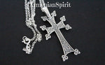 Cross Armenian jewelry Men Silver 925 Big crosses Armenian khachkar