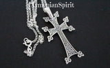 Cross Armenian jewelry Men Silver 925 Big crosses Armenian khachkar