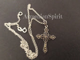 Small cross light weight Marcasite SILVER 925