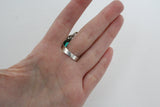Ring Silver 925 green topaz Marcasite