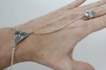 CHOOSE Boho Bracelet Filigree with ring and Double ring Silver 925