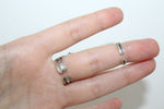 Double ring SILVER 925 Adjustable Armenian jewelry Red stone triangle