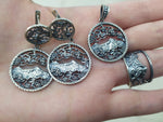 Earrings ARARAT mountain and grape Sterling silver 925
