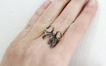 Armenian jewelry ring 925 silver bow marcasite High quality sterling