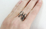 Armenian jewelry ring 925 silver bow marcasite High quality sterling