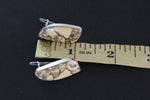 Earrings Maligano jasper natural yellow gemstone Sterling silver 925