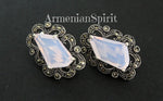 Jewelry Small nacreous pink earrings and ring topaz SILVER 925