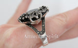 Black earrings sterling silver Marcasite jewelry Black stones