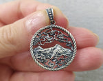 Earrings ARARAT mountain and grape Sterling silver 925