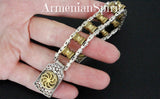 Rosary prayer heavy Sterling silver 925 gilded details Arevakhach eternity