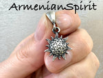Sun tiny pendant Sterling silver 925 Armenian jewelry