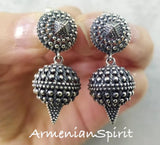 Thorns Earrings, Sterling silver 925, peackly ornament