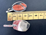 Earrings jasper oval natural gemstone Sterling silver 925