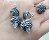 Prickly ring adjustable, Sterling silver 925