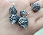 Thorns Earrings, Sterling silver 925, peackly ornament