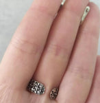 Jewelry set earrings and adjustable ring Sterling silver 925 shield style Armenian