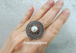 Earrings and ring White pearl Sterling silver 925