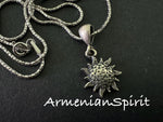 Sun tiny pendant Sterling silver 925 Armenian jewelry