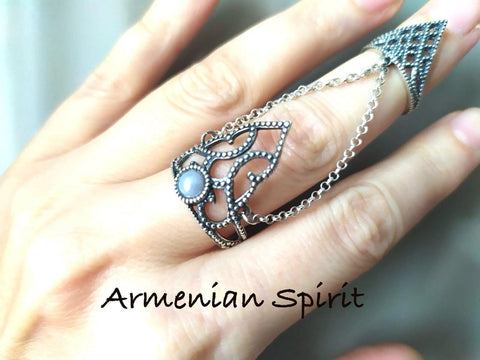 RING double925 SILVER adjustable