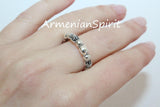 Vintage inspired small hoop earrings stud SILVER 925