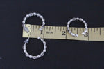 Vintage inspired small hoop earrings stud SILVER 925