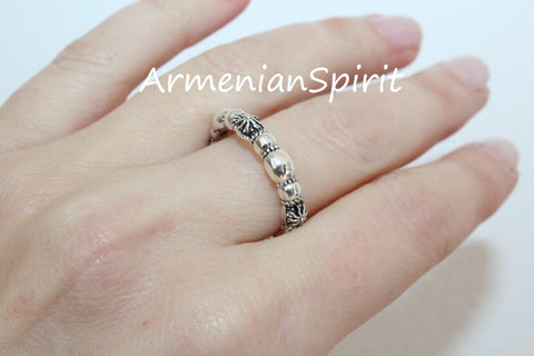 Ring floral Vintage inspired  SILVER 925