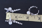 Vintage inspired small hoop earrings stud and ring SILVER 925
