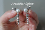 Vintage inspired small hoop earrings stud and ring SILVER 925