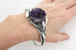 Silver 925 Set bracelet large With gemstone amethyst purple