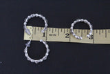 Vintage inspired small hoop earrings stud SILVER 925