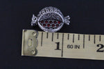 Pomegranate pendant red zircon stones STERLING SILVER 925
