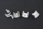 Set of 4 cuff earrings Sterling silver 925 for non pierced ears