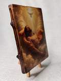 13x17 cm Wooden handmade icon Jesus Christ after the Crucifixion