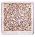 Floral patterned pale purple scarf with vintage floral background