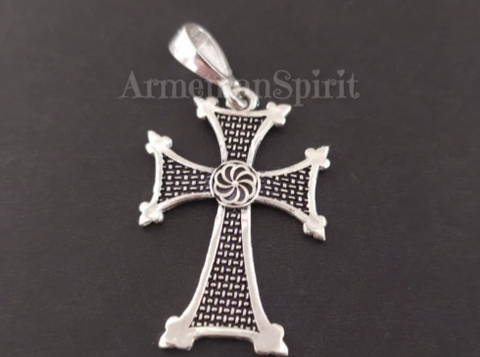 Experience the beauty and significance of Armenian Christianity with our Cross Sterling silver 925 eternity Armenian Spirit. Made with high-quality silver, this cross jewelry represents the eternal devotion and faith of Armenian culture. Elevate your style and spiritual connection with this timeless piece.