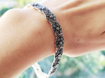 Expertly crafted with 925 silver and adorned with beautiful marcasite, this flowers bracelet is the perfect gift for any occasion. With customizable length options, it's the best choice for a birthday or special occasion. Celebrate your loved one with a unique piece from our Etsy collection.