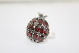 Pomegranate Silver 925 Earrings zircon