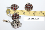 Pomegranate Silver 925 Earrings zircon