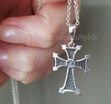 This cross is made of 925 sterling silver in the Armenian style in the form of a khachkar with the Arevakhach eternity sign. The cross has a medium size, therefore, it is perfect for women, children and men. You can choose from the options a suitable chain with a cross. There are short and long chains.In this store you can find different types of Armenian crosses for men, women and children.This cross is handmade.