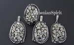 Earrings Silver 925 Pyrite gem