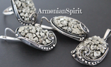 Earrings Silver 925 Pyrite gem