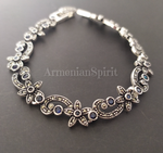 This stunning bracelet, made from high-quality Sterling Silver 925, features a beautiful blue design that represents the vibrant Armenian Spirit. Show your support by purchasing from Armenia and connect with the strong Armenian spirit. A meaningful and stylish addition to any outfit. 