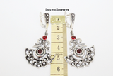 Set Ring Earrings Garnet Sterling silver 925