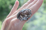 Ring Earrings gemstone jasper Silver 925