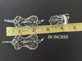 Very long filigree earrings ahndcrafted silver 925 buy from online store with free delivery. High quality jewelry filigree jewelry set earrings 3 inch and long ring.